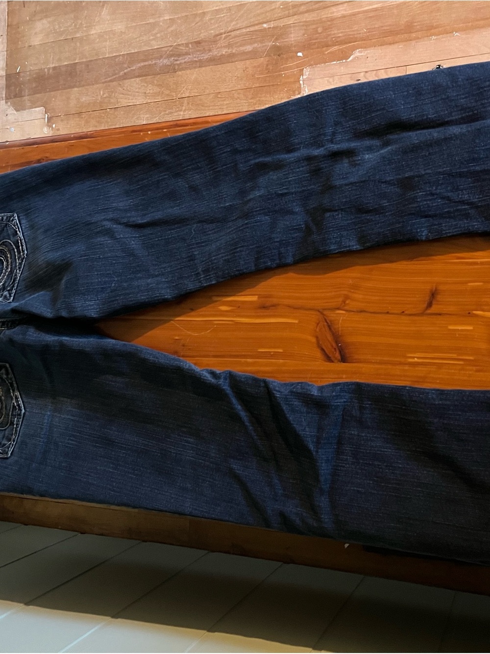 Silver - SUKI Dark Blue Straight-Leg Jeans with embellished pocket